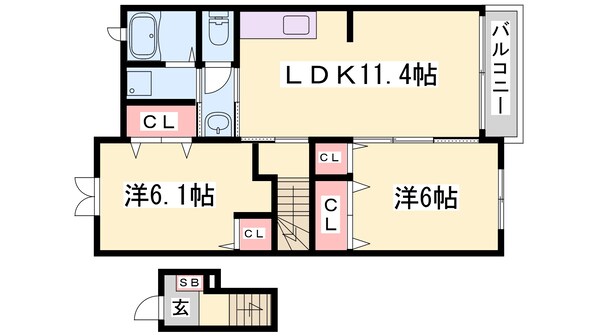 エーデルの物件間取画像